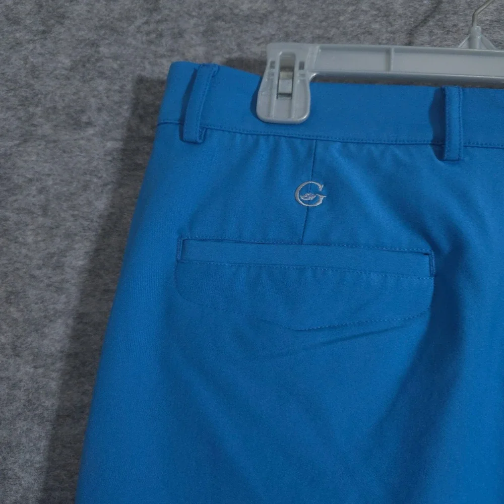 Dunning‎ Golf Shorts Men's 32 Blue Chino Casual Solid Performance Preppy Sports